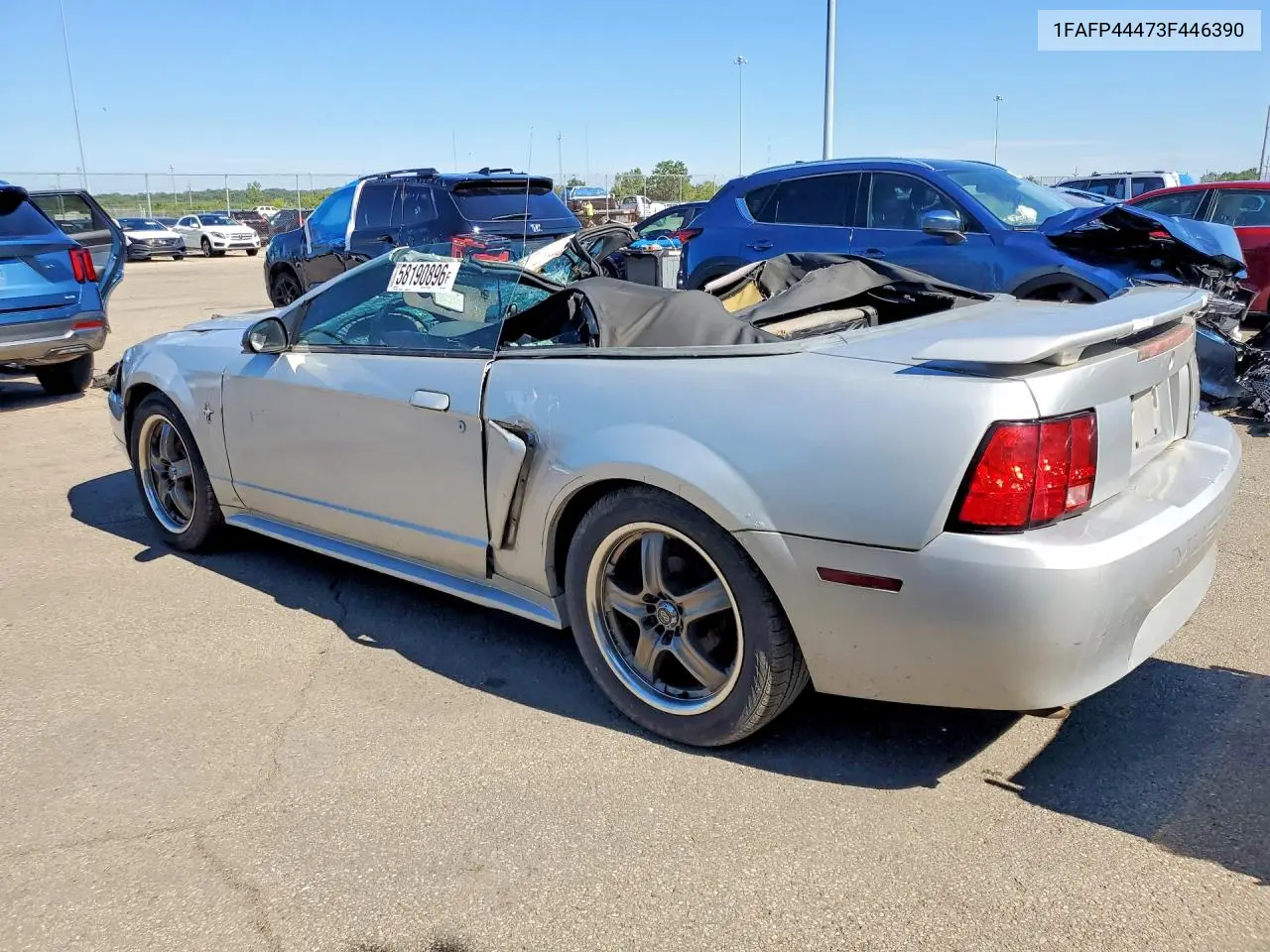 2003 Ford Mustang VIN: 1FAFP44473F446390 Lot: 58190896