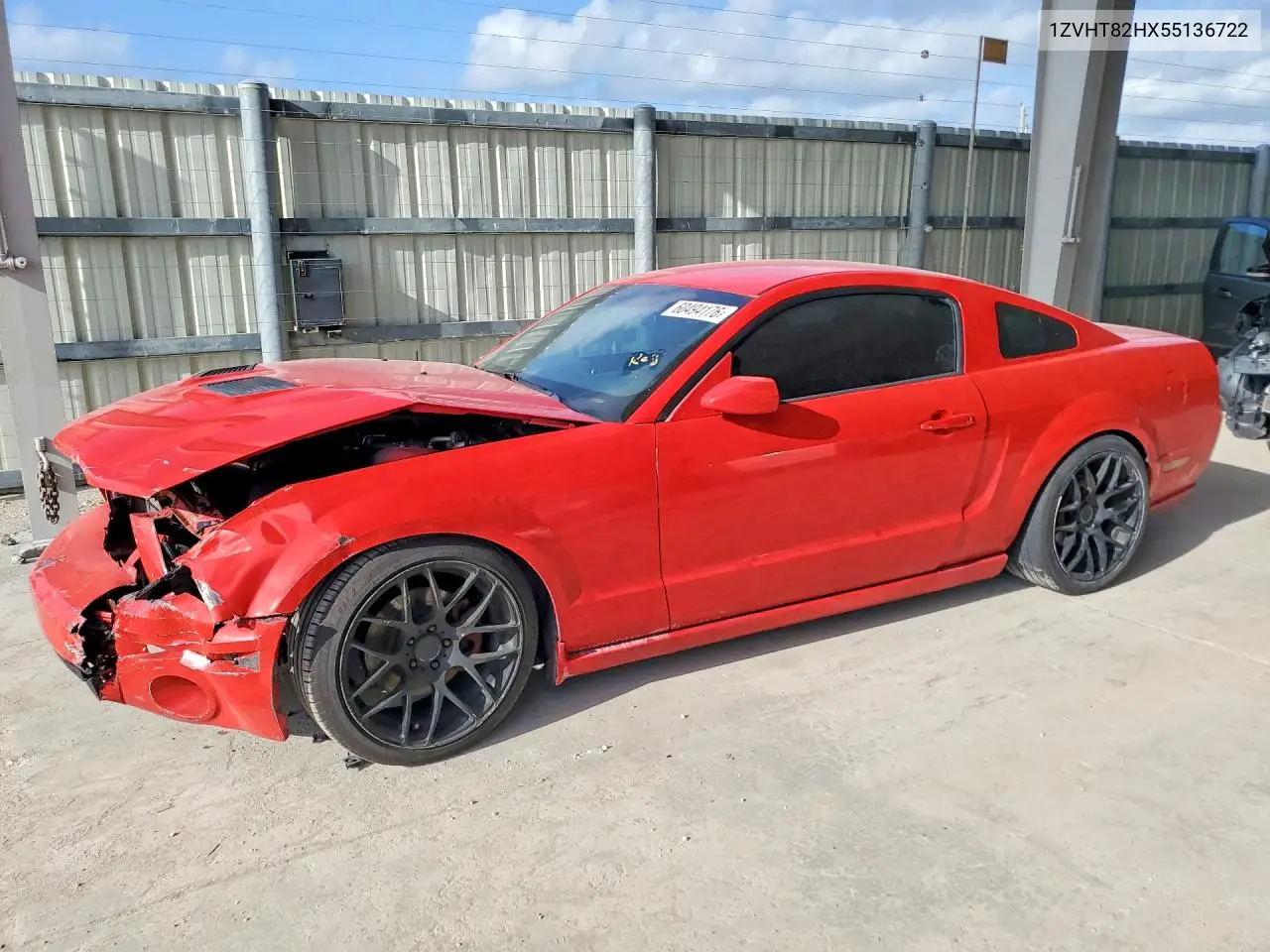 2005 Ford Mustang Gt VIN: 1ZVHT82HX55136722 Lot: 60494176