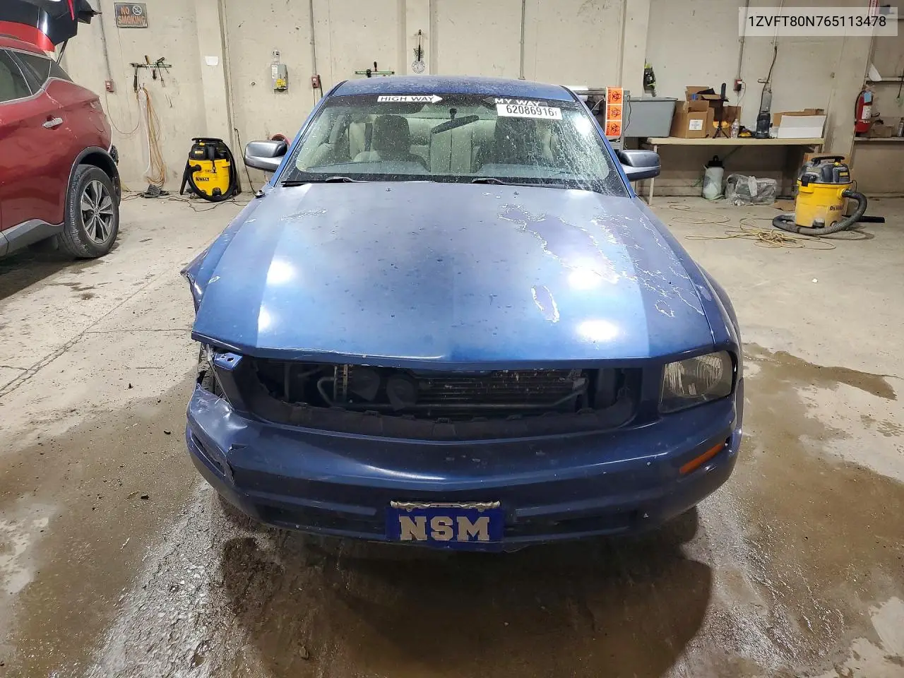 2006 Ford Mustang VIN: 1ZVFT80N765113478 Lot: 62086916