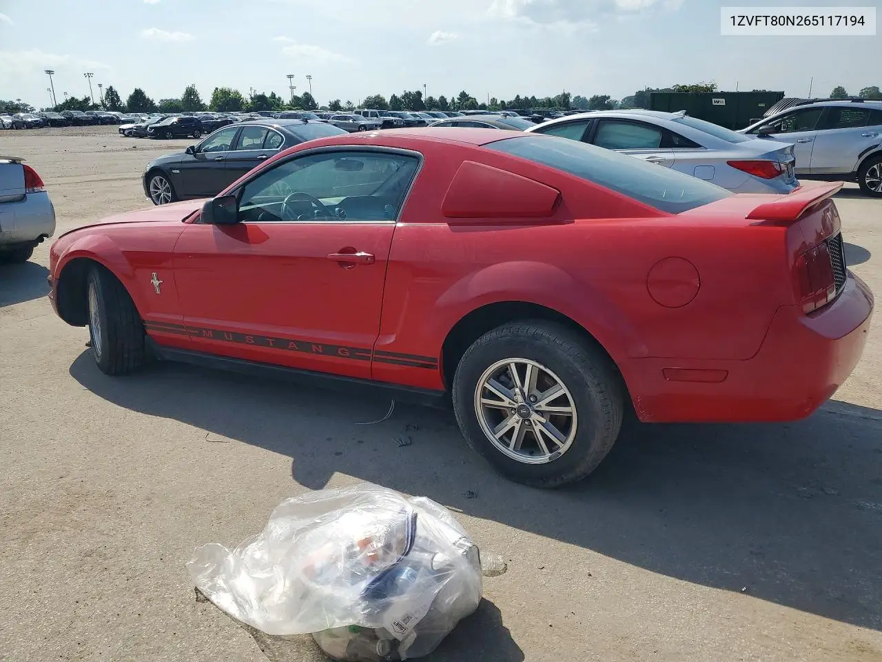 2006 Ford Mustang VIN: 1ZVFT80N265117194 Lot: 62104526