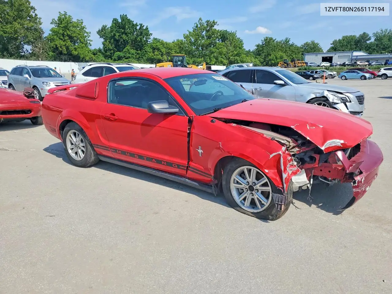 2006 Ford Mustang VIN: 1ZVFT80N265117194 Lot: 62104526