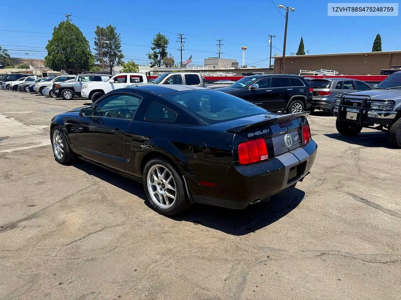 2007 Ford Mustang Shelby Gt500 VIN: 1ZVHT88S475248759 Lot: 62091316