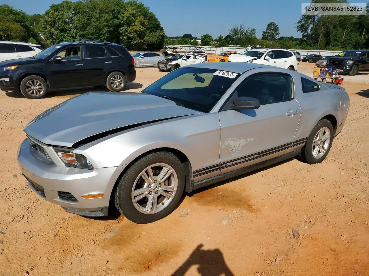 2010 Ford Mustang VIN: 1ZVBP8AN3A5152823 Lot: 57182676