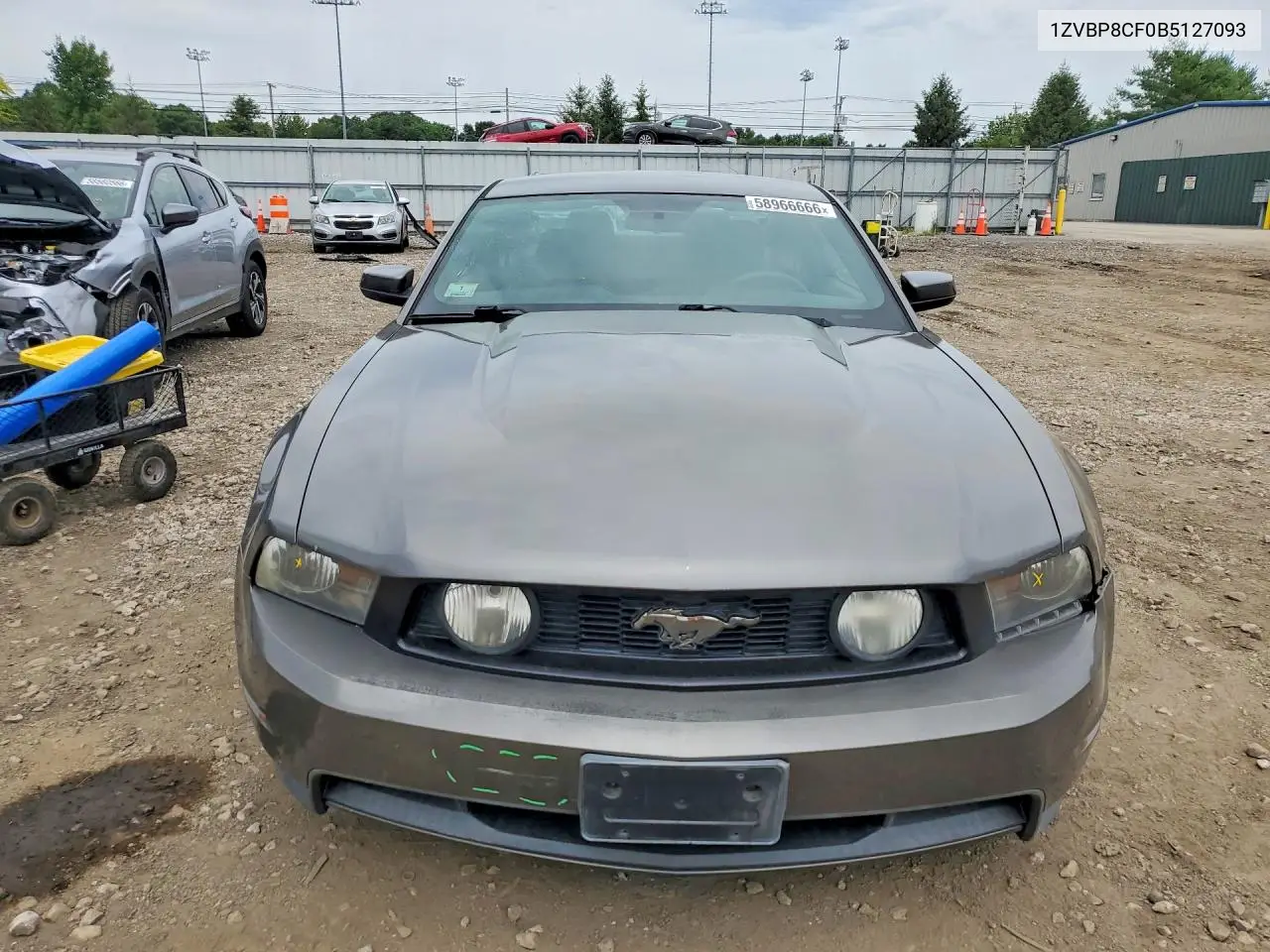 2011 Ford Mustang Gt VIN: 1ZVBP8CF0B5127093 Lot: 58966666