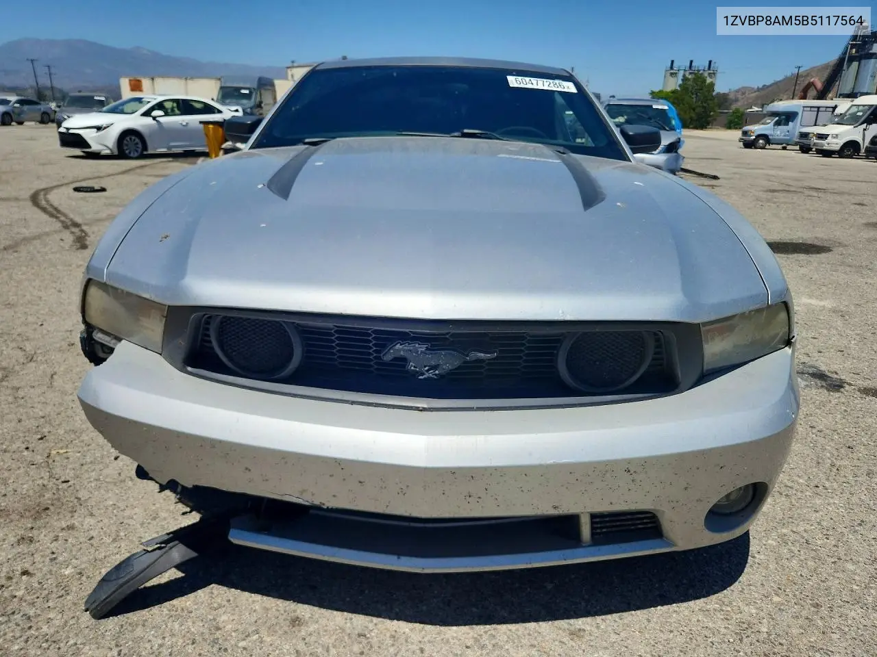 2011 Ford Mustang VIN: 1ZVBP8AM5B5117564 Lot: 60477286