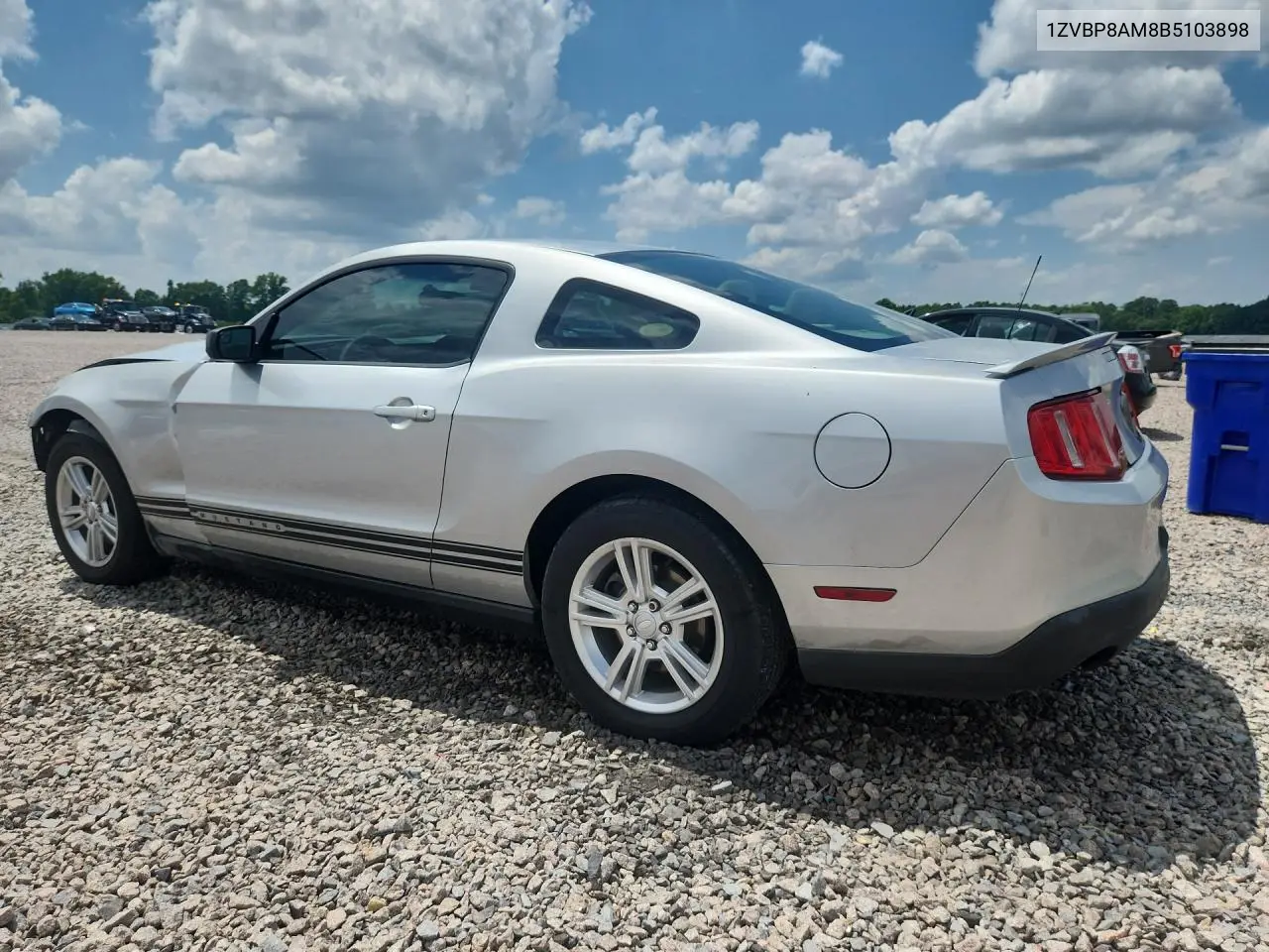 2011 Ford Mustang VIN: 1ZVBP8AM8B5103898 Lot: 61375586