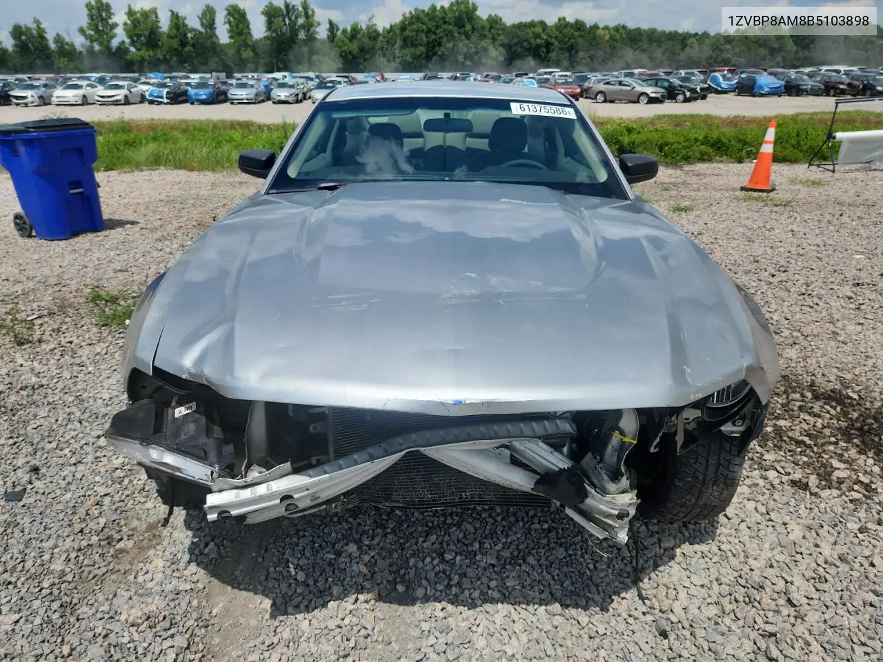 2011 Ford Mustang VIN: 1ZVBP8AM8B5103898 Lot: 61375586