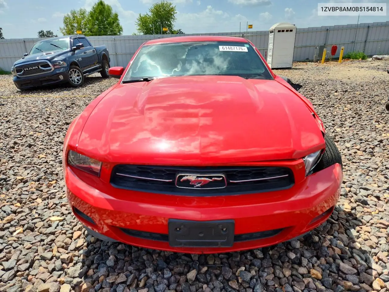 2011 Ford Mustang VIN: 1ZVBP8AM0B5154814 Lot: 61487176
