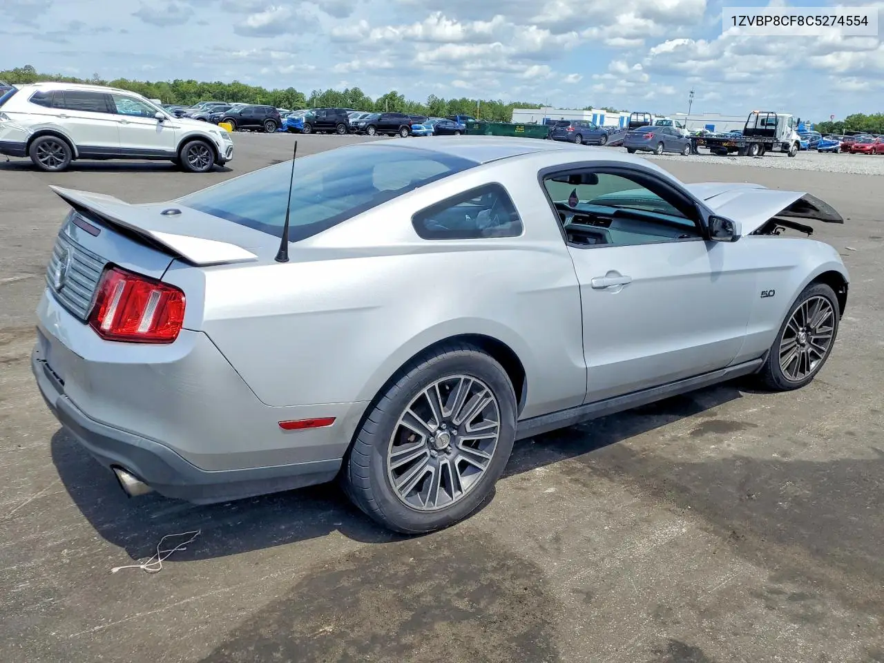 2012 Ford Mustang Gt VIN: 1ZVBP8CF8C5274554 Lot: 56281236