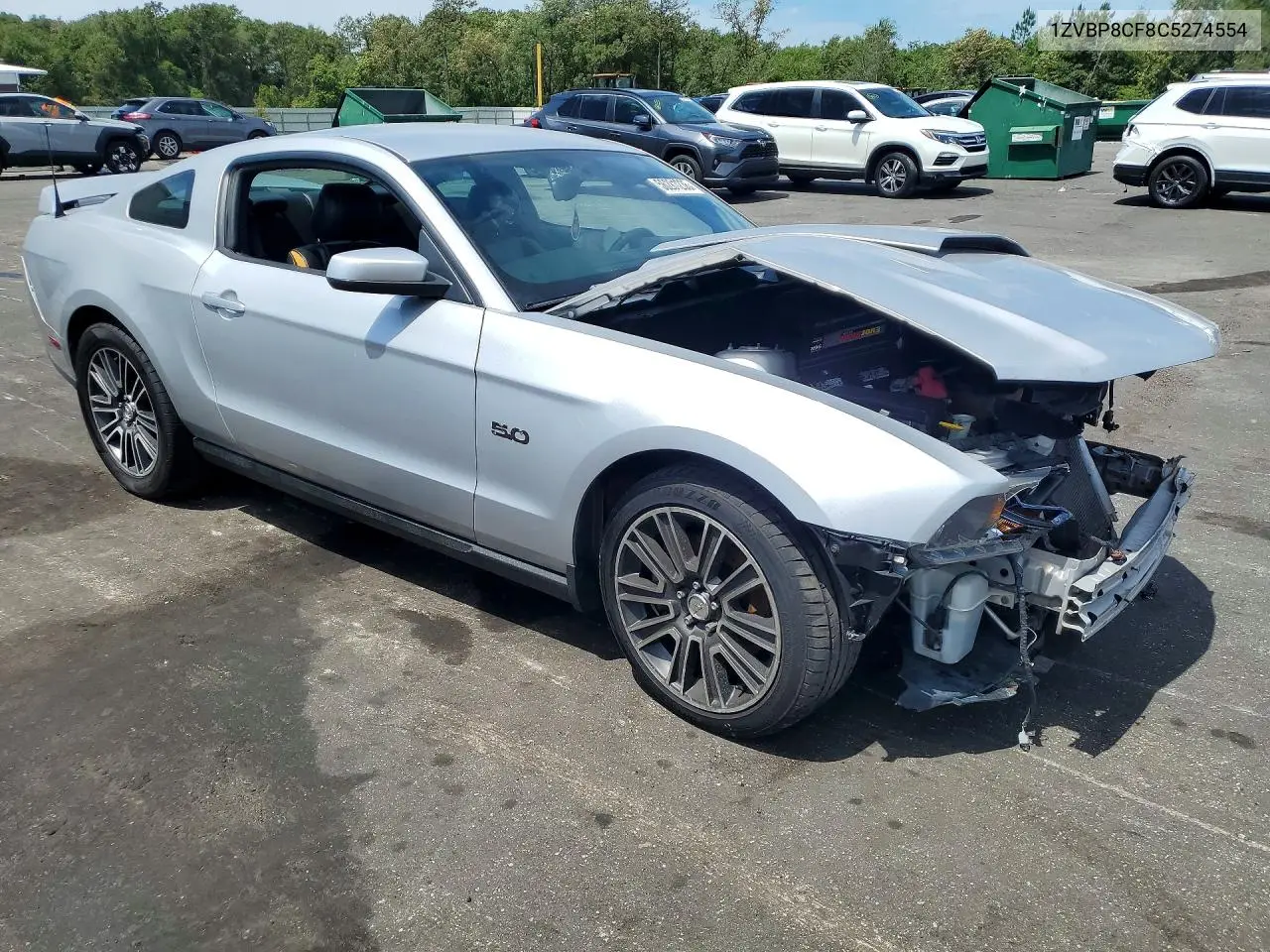 2012 Ford Mustang Gt VIN: 1ZVBP8CF8C5274554 Lot: 56281236