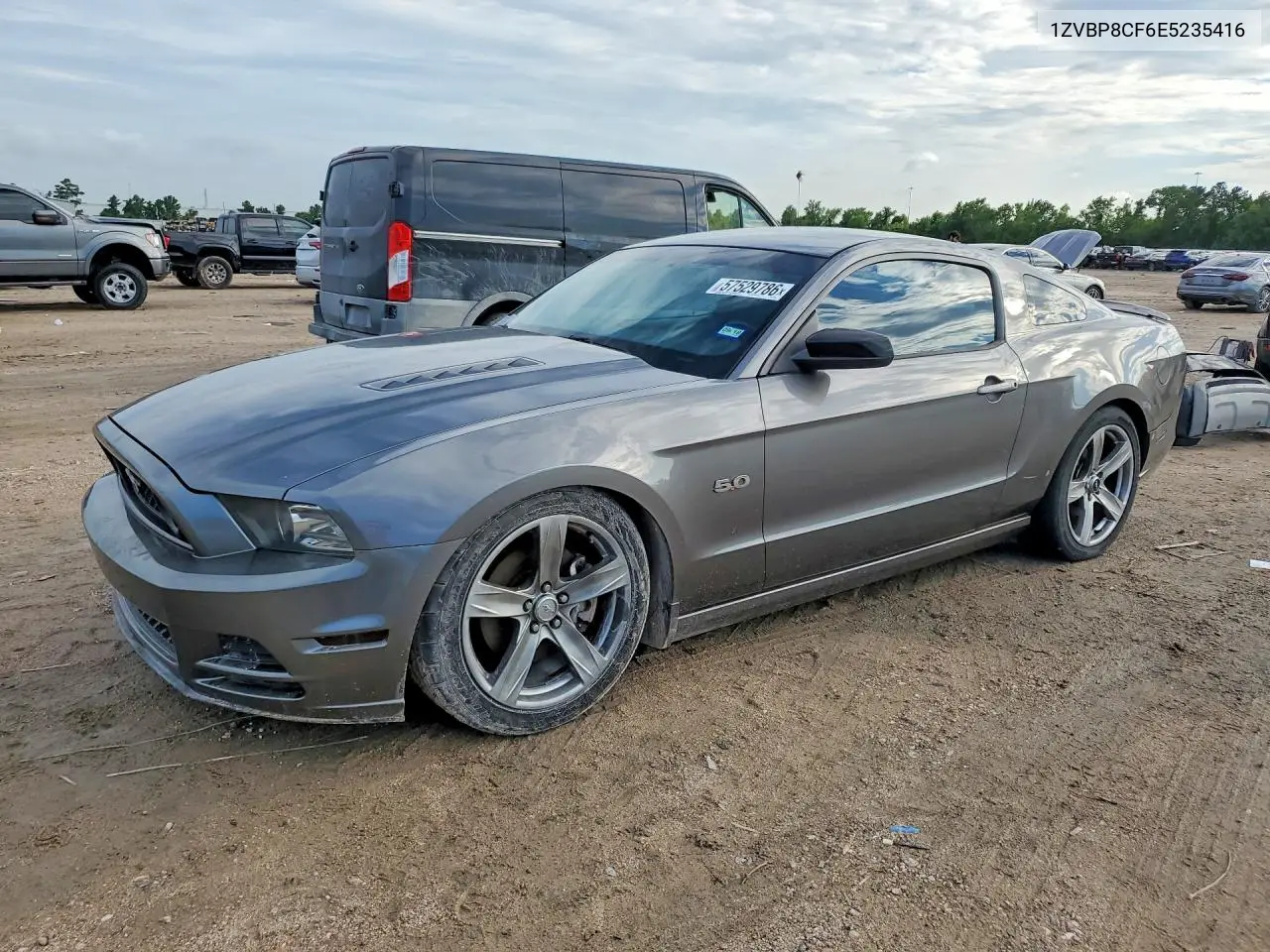 2014 Ford Mustang Gt VIN: 1ZVBP8CF6E5235416 Lot: 57529786