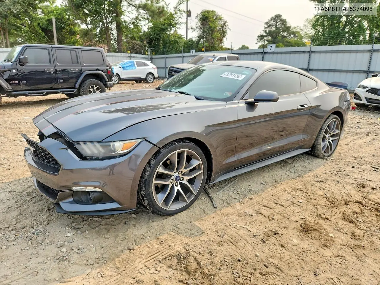 2015 Ford Mustang VIN: 1FA6P8TH4F5374098 Lot: 61091156