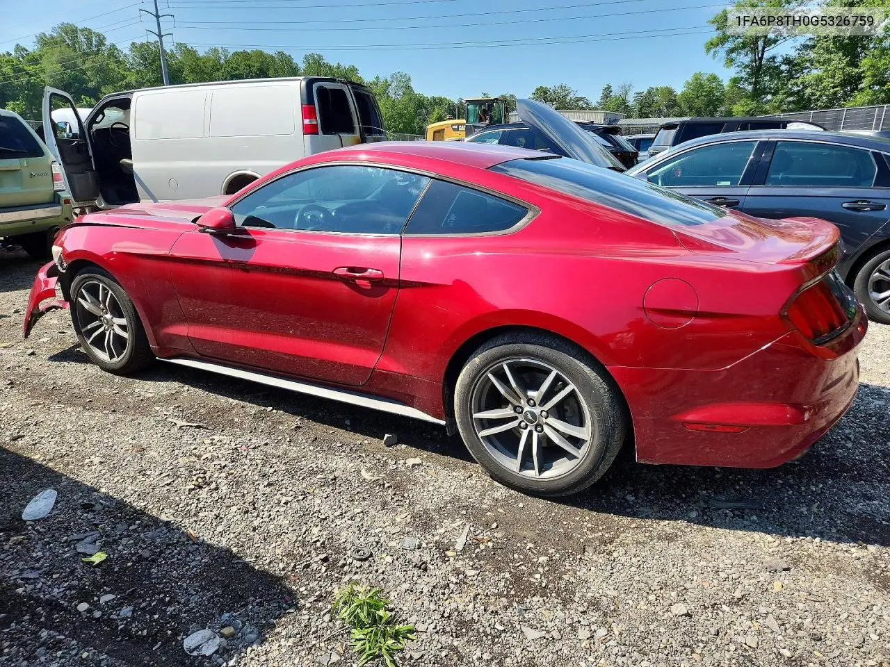 2016 Ford Mustang VIN: 1FA6P8TH0G5326759 Lot: 57055676