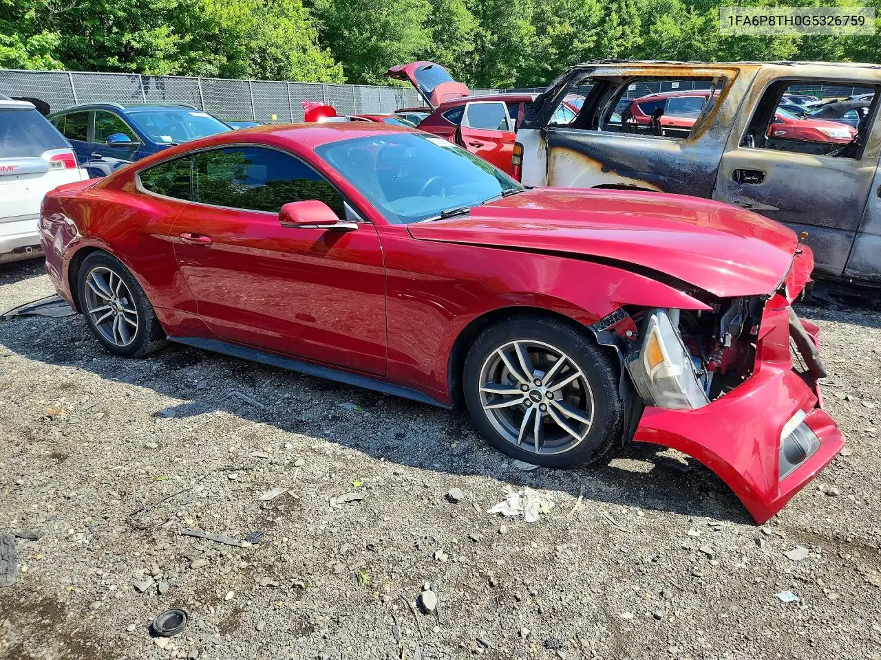 2016 Ford Mustang VIN: 1FA6P8TH0G5326759 Lot: 57055676