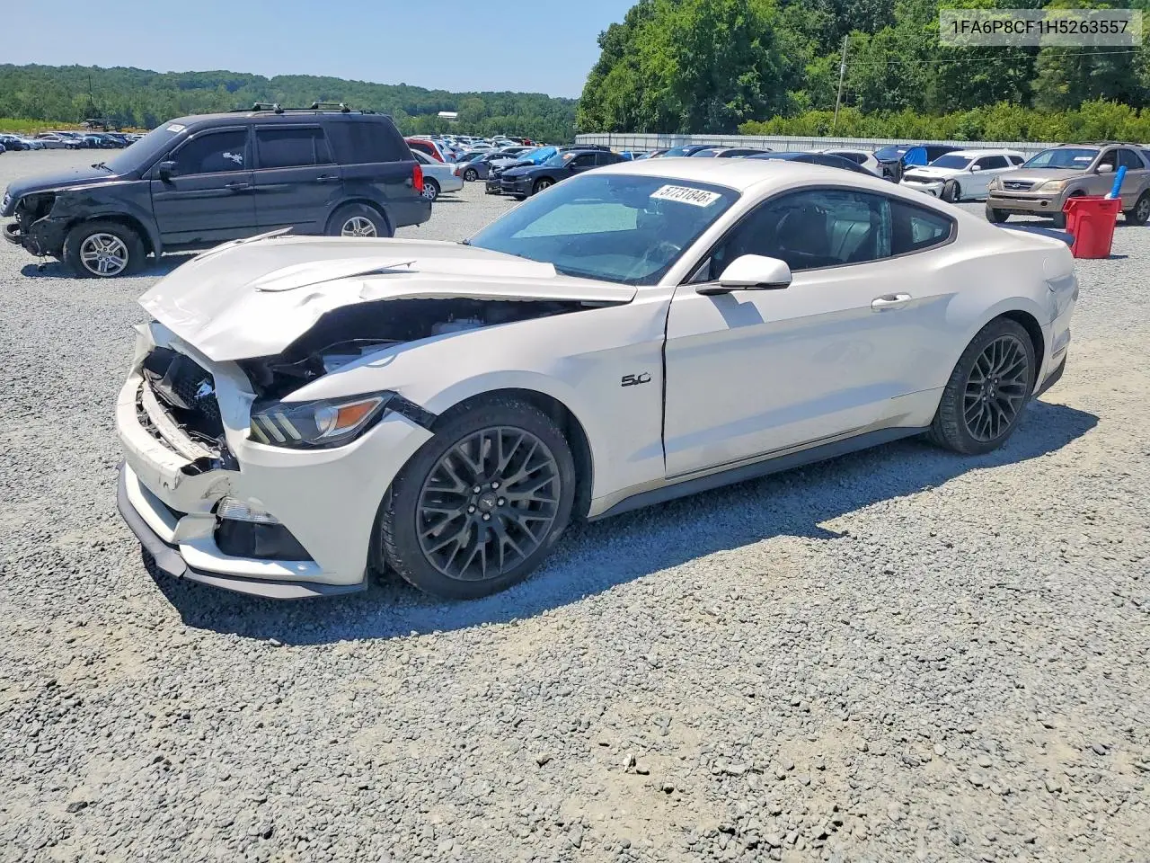 2017 Ford Mustang Gt VIN: 1FA6P8CF1H5263557 Lot: 57731846