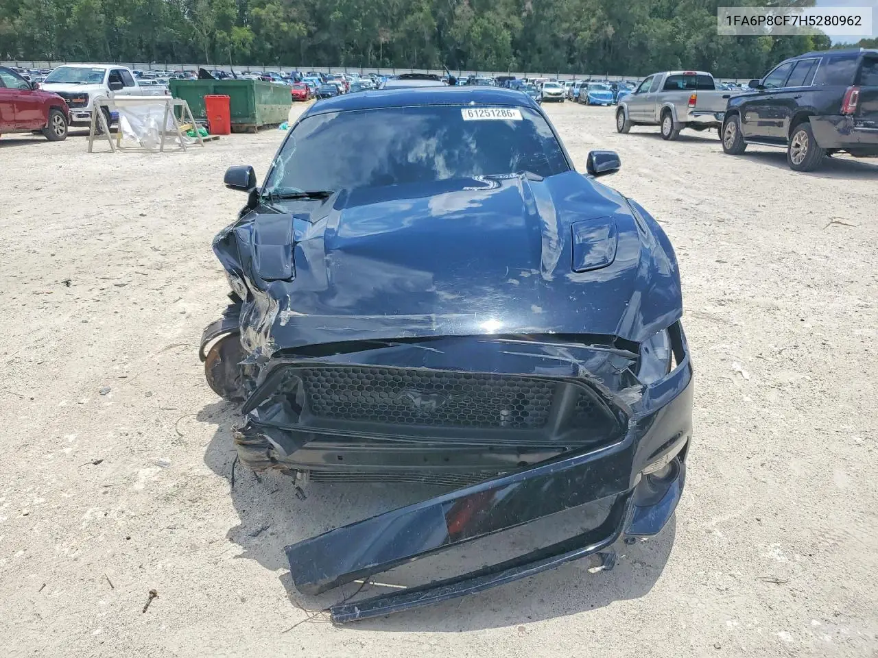 2017 Ford Mustang Gt VIN: 1FA6P8CF7H5280962 Lot: 61251286