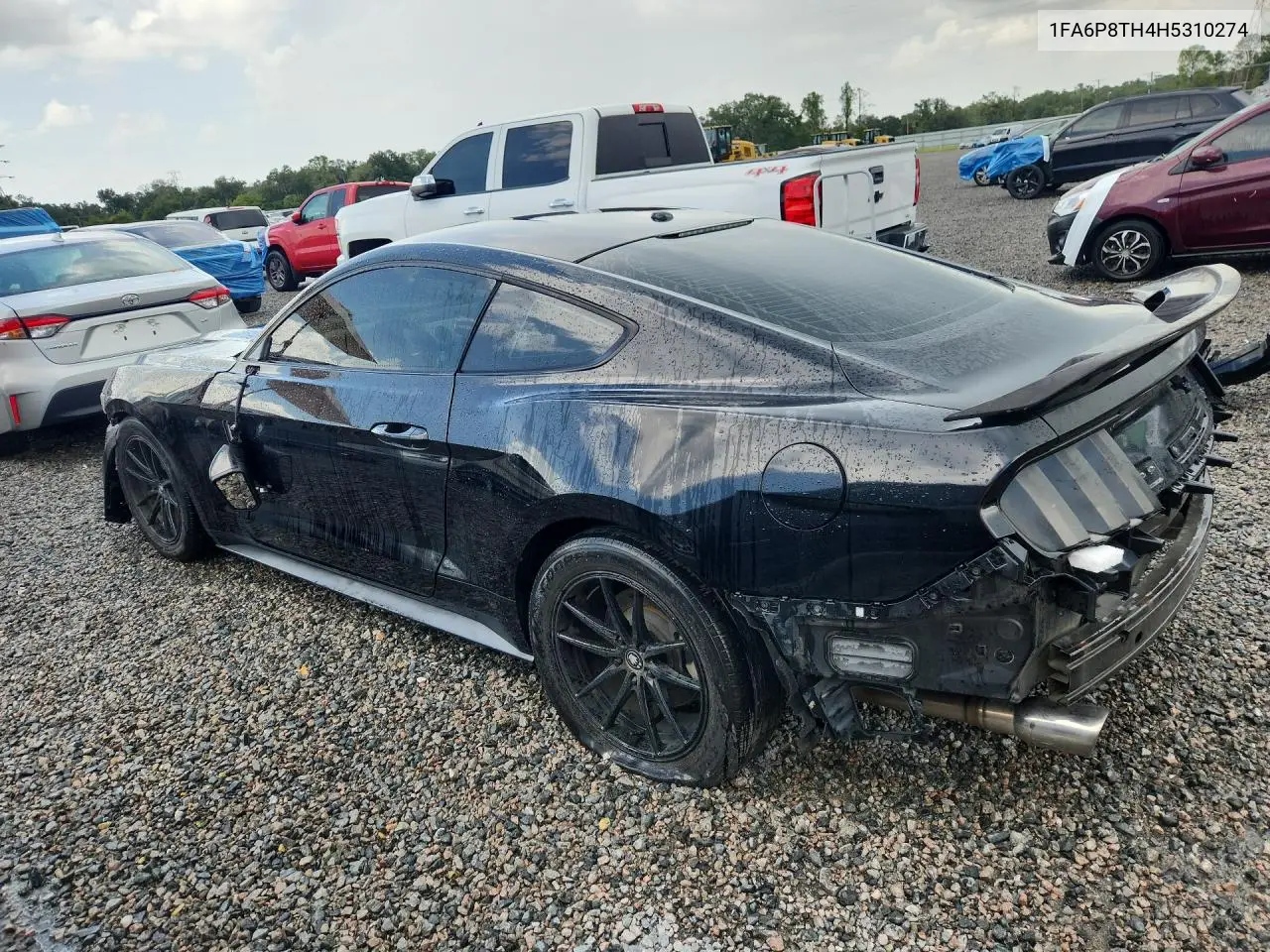2017 Ford Mustang VIN: 1FA6P8TH4H5310274 Lot: 61553276