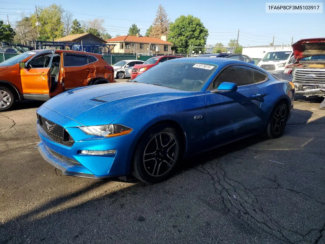 2021 Ford Mustang Gt VIN: 1FA6P8CF3M5103917 Lot: 61875876