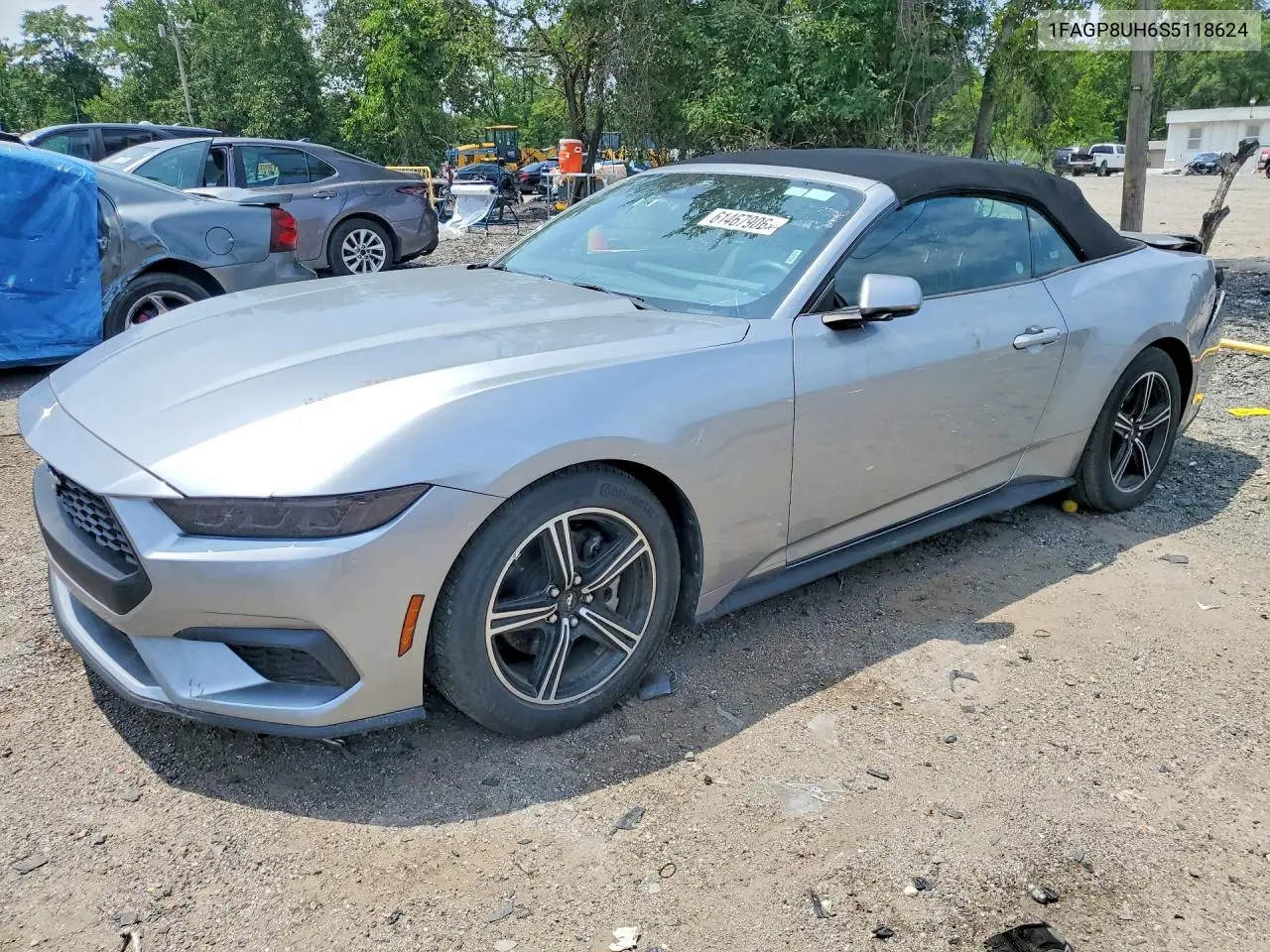 2025 Ford Mustang VIN: 1FAGP8UH6S5118624 Lot: 61467906