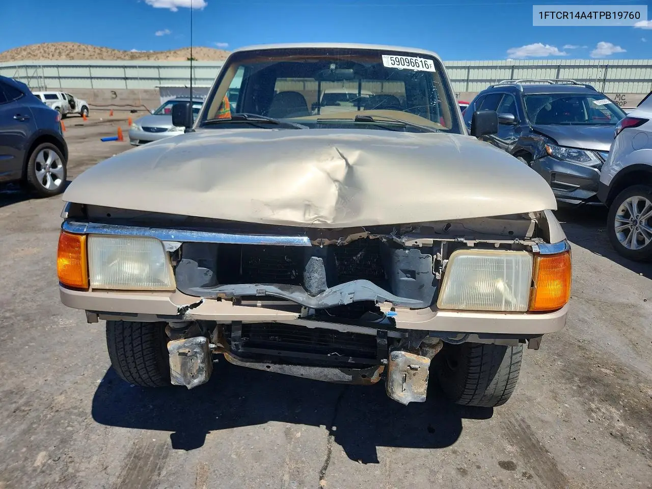 1996 Ford Ranger Super Cab VIN: 1FTCR14A4TPB19760 Lot: 59096616