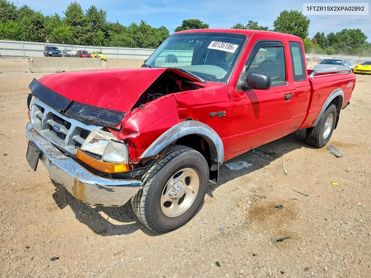 1999 Ford Ranger Super Cab VIN: 1FTZR15X2XPA02892 Lot: 60136186