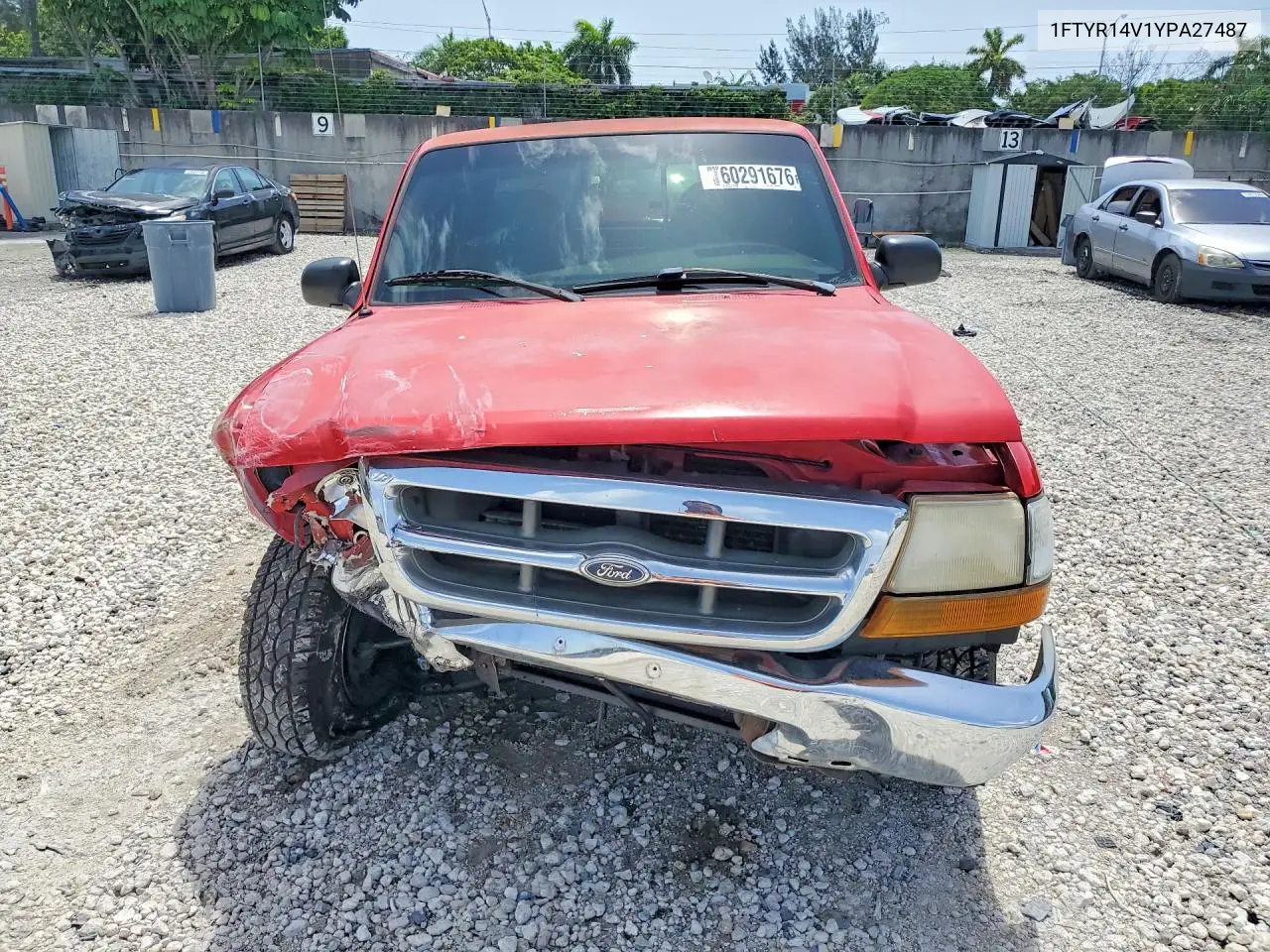 2000 Ford Ranger Super Cab VIN: 1FTYR14V1YPA27487 Lot: 60291676