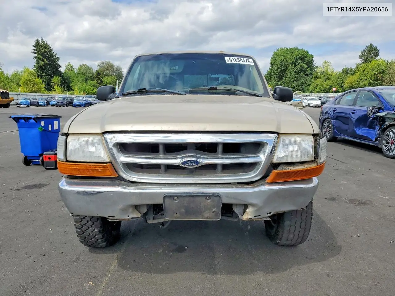 2000 Ford Ranger Super Cab VIN: 1FTYR14X5YPA20656 Lot: 61888476