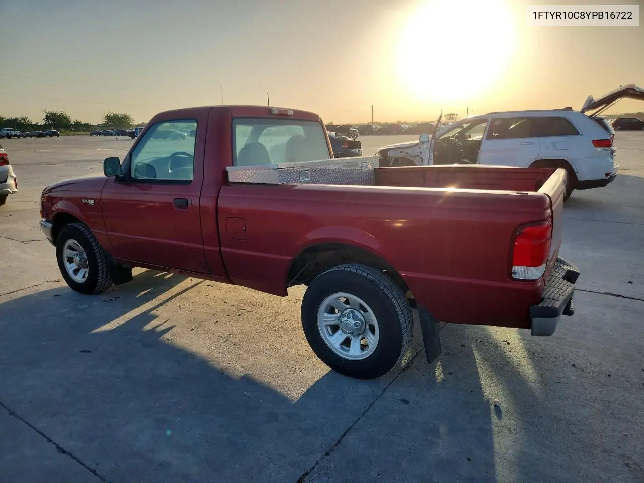 2000 Ford Ranger VIN: 1FTYR10C8YPB16722 Lot: 61926316