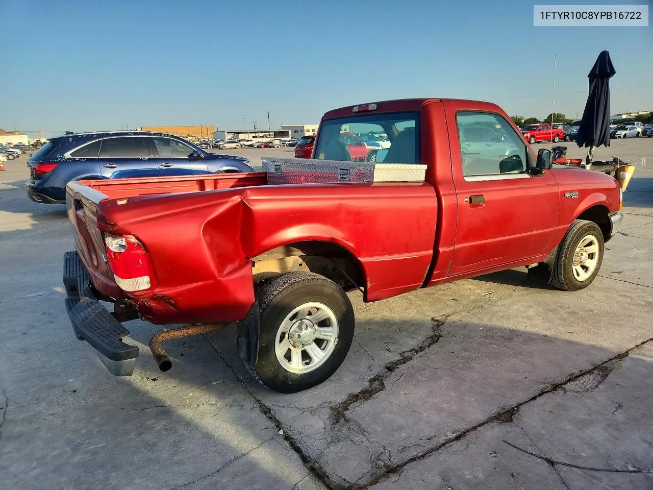 2000 Ford Ranger VIN: 1FTYR10C8YPB16722 Lot: 61926316