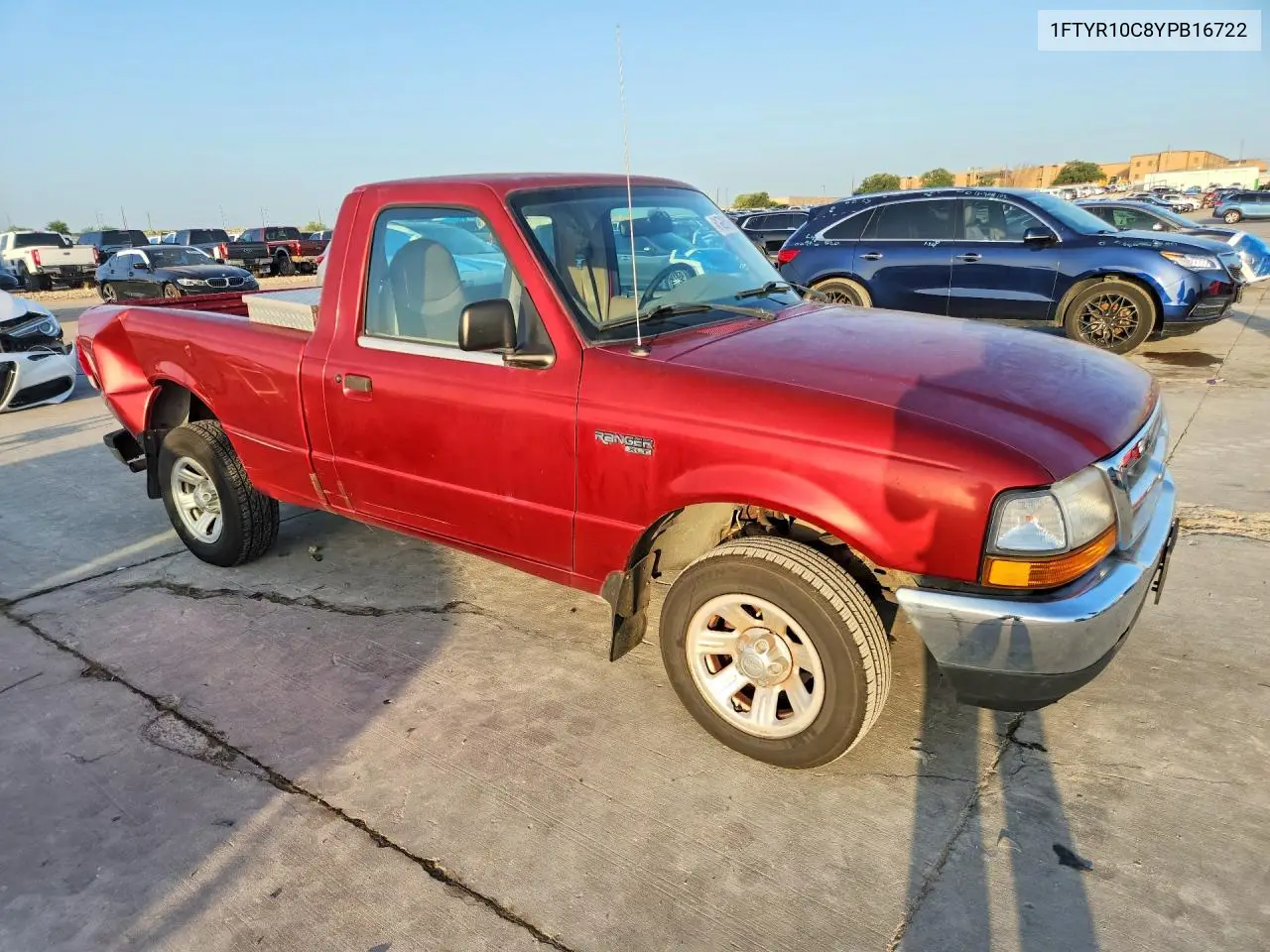 2000 Ford Ranger VIN: 1FTYR10C8YPB16722 Lot: 61926316