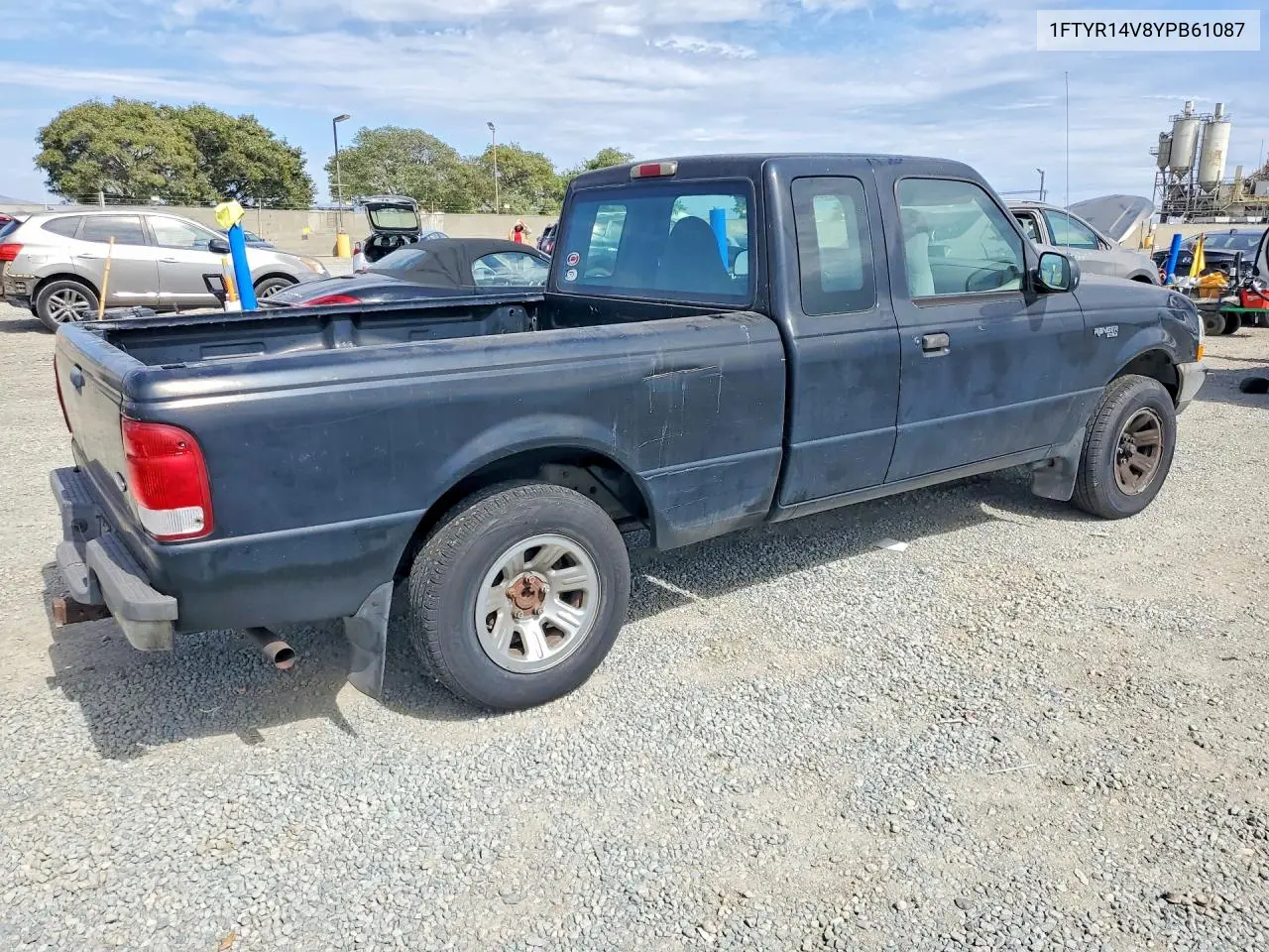 2000 Ford Ranger Super Cab VIN: 1FTYR14V8YPB61087 Lot: 61935486