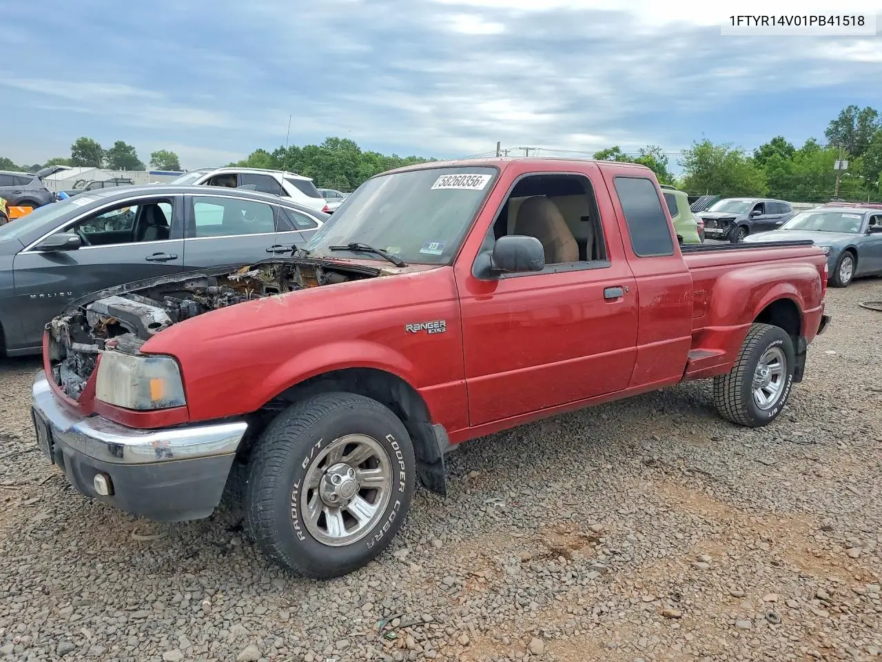 2001 Ford Ranger Super Cab VIN: 1FTYR14V01PB41518 Lot: 58260356