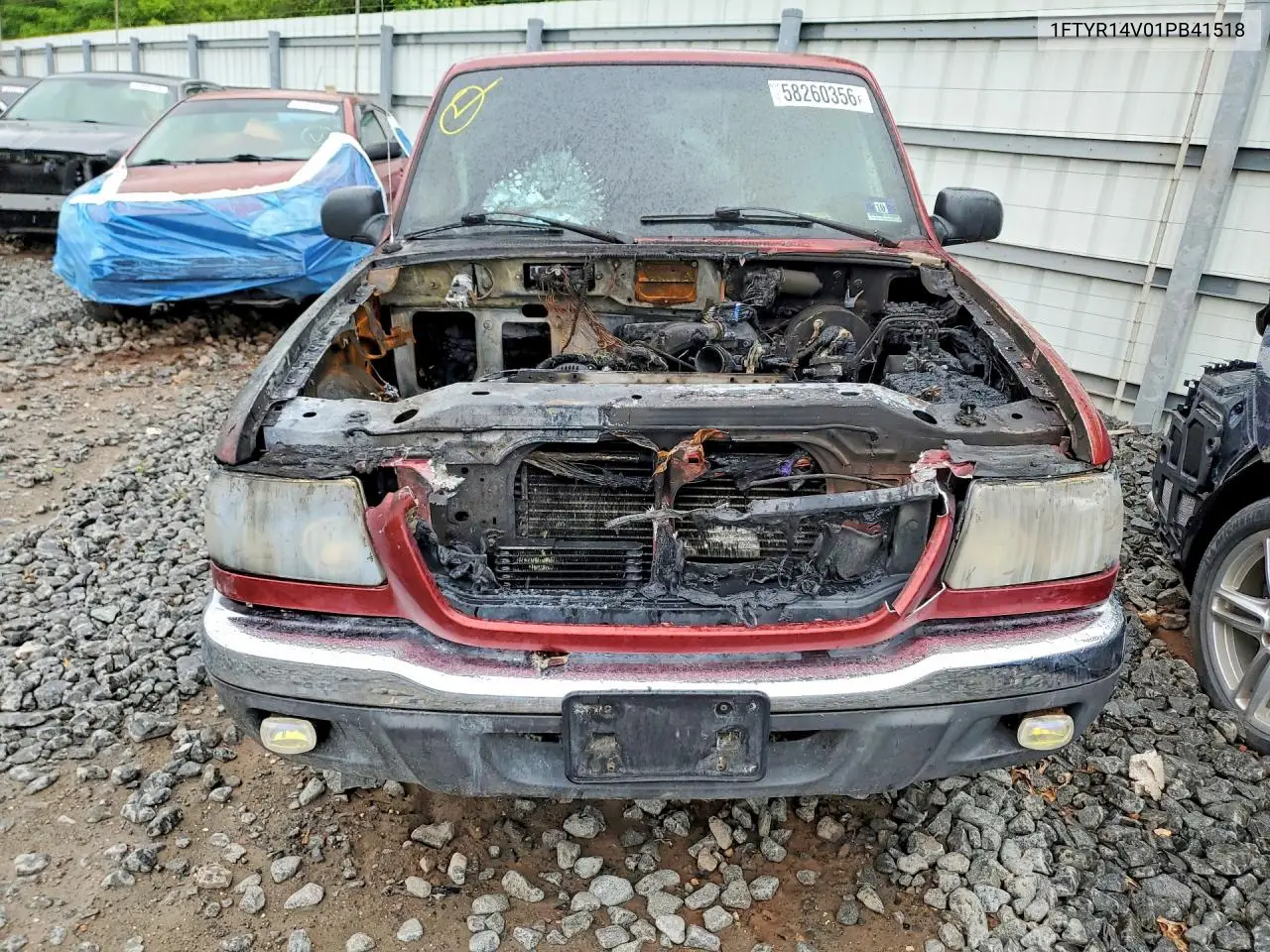 2001 Ford Ranger Super Cab VIN: 1FTYR14V01PB41518 Lot: 58260356