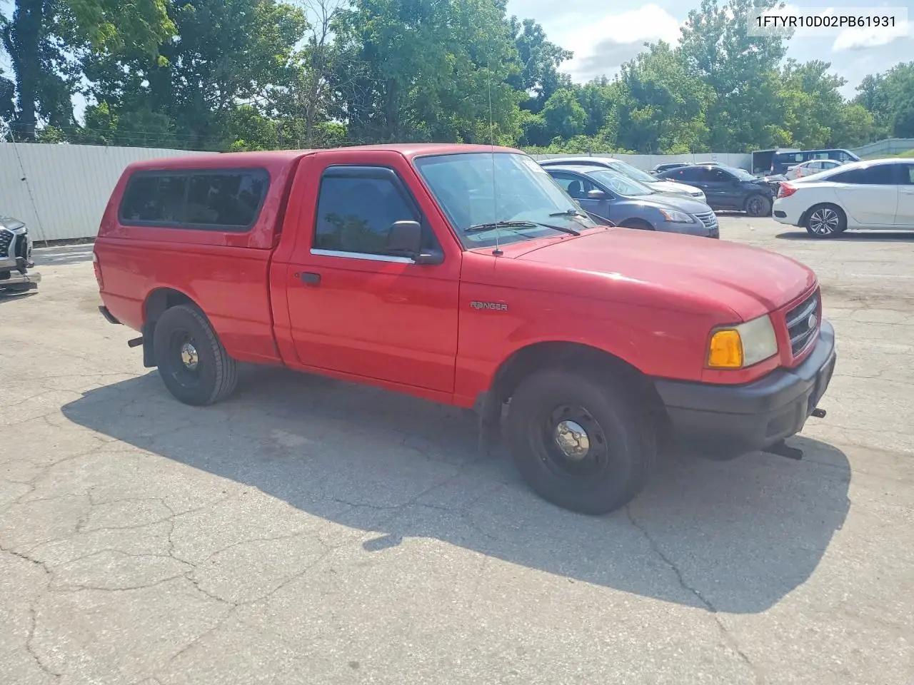 2002 Ford Ranger VIN: 1FTYR10D02PB61931 Lot: 61230136