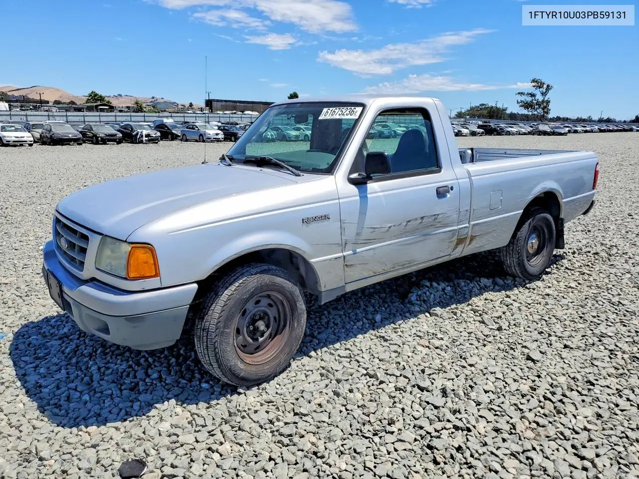 2003 Ford Ranger VIN: 1FTYR10U03PB59131 Lot: 61675236