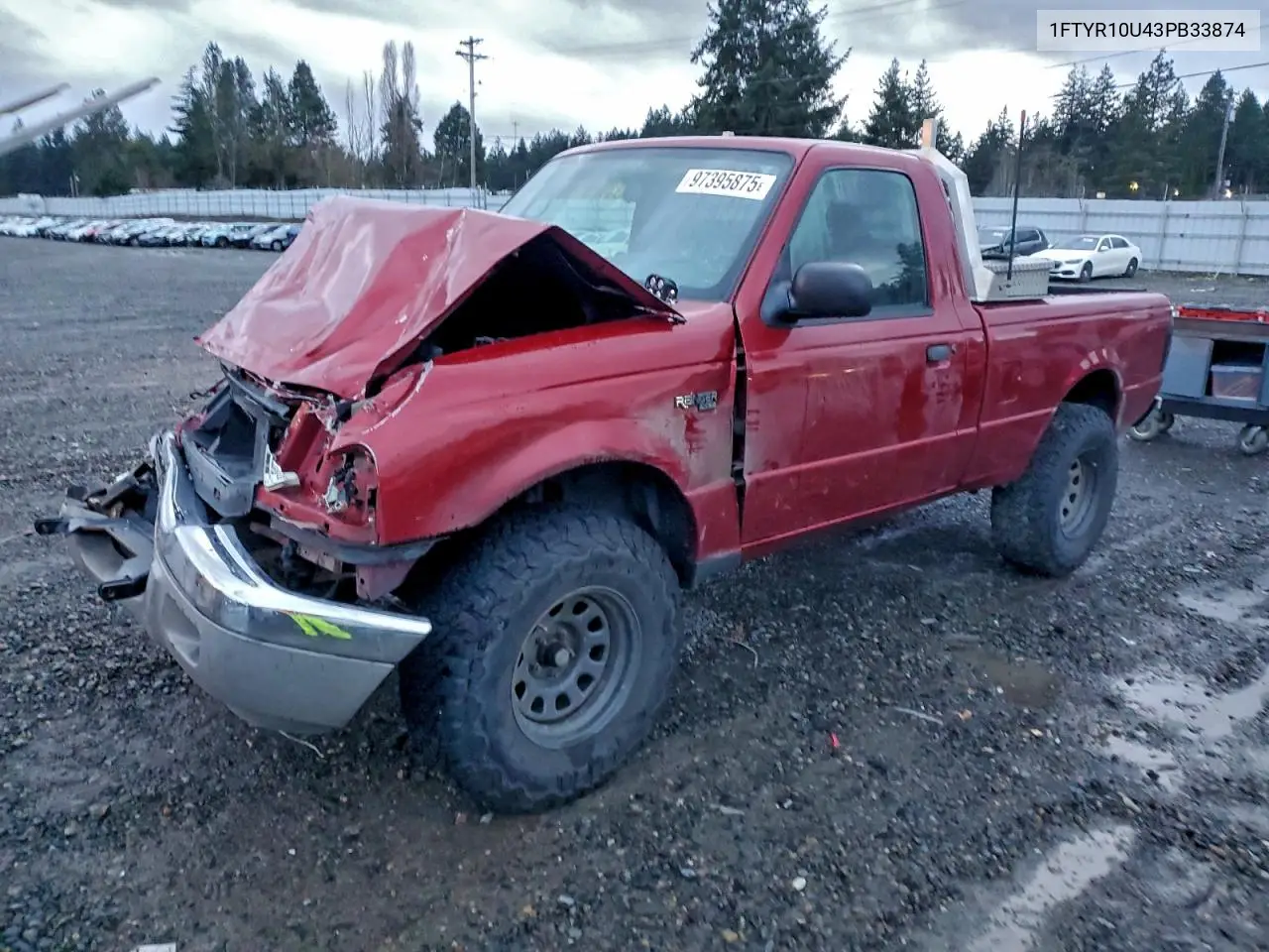 1FTYR10U43PB33874 2003 Ford Ranger