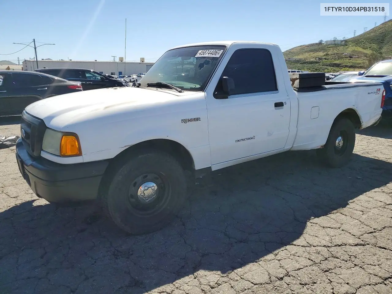 2004 Ford Ranger VIN: 1FTYR10D34PB31518 Lot: 45874406