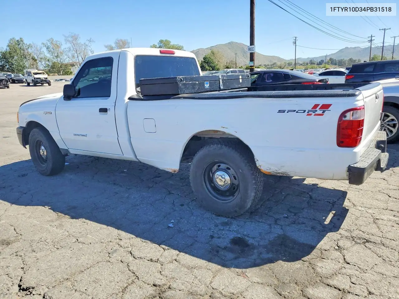 2004 Ford Ranger VIN: 1FTYR10D34PB31518 Lot: 45874406