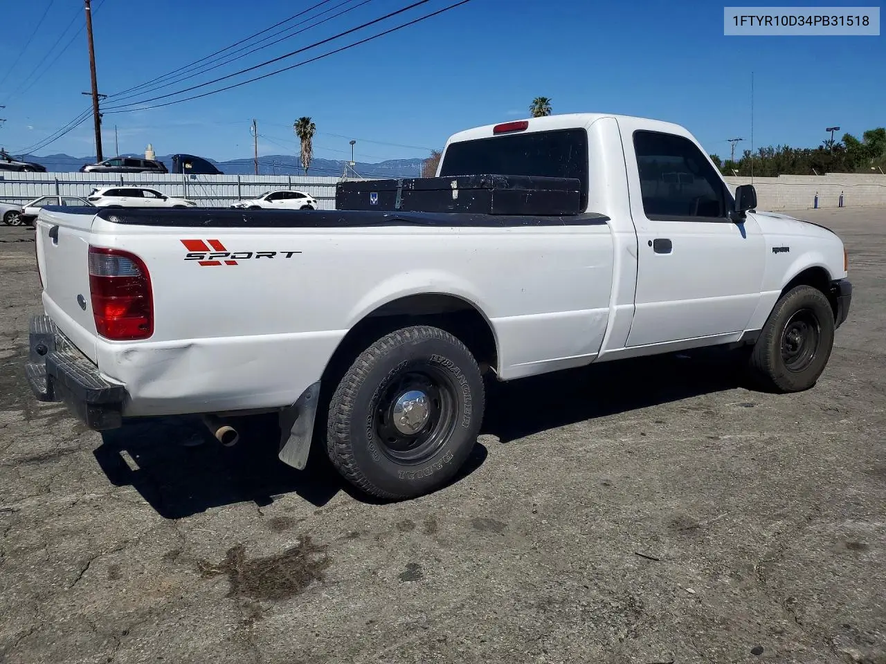 2004 Ford Ranger VIN: 1FTYR10D34PB31518 Lot: 45874406
