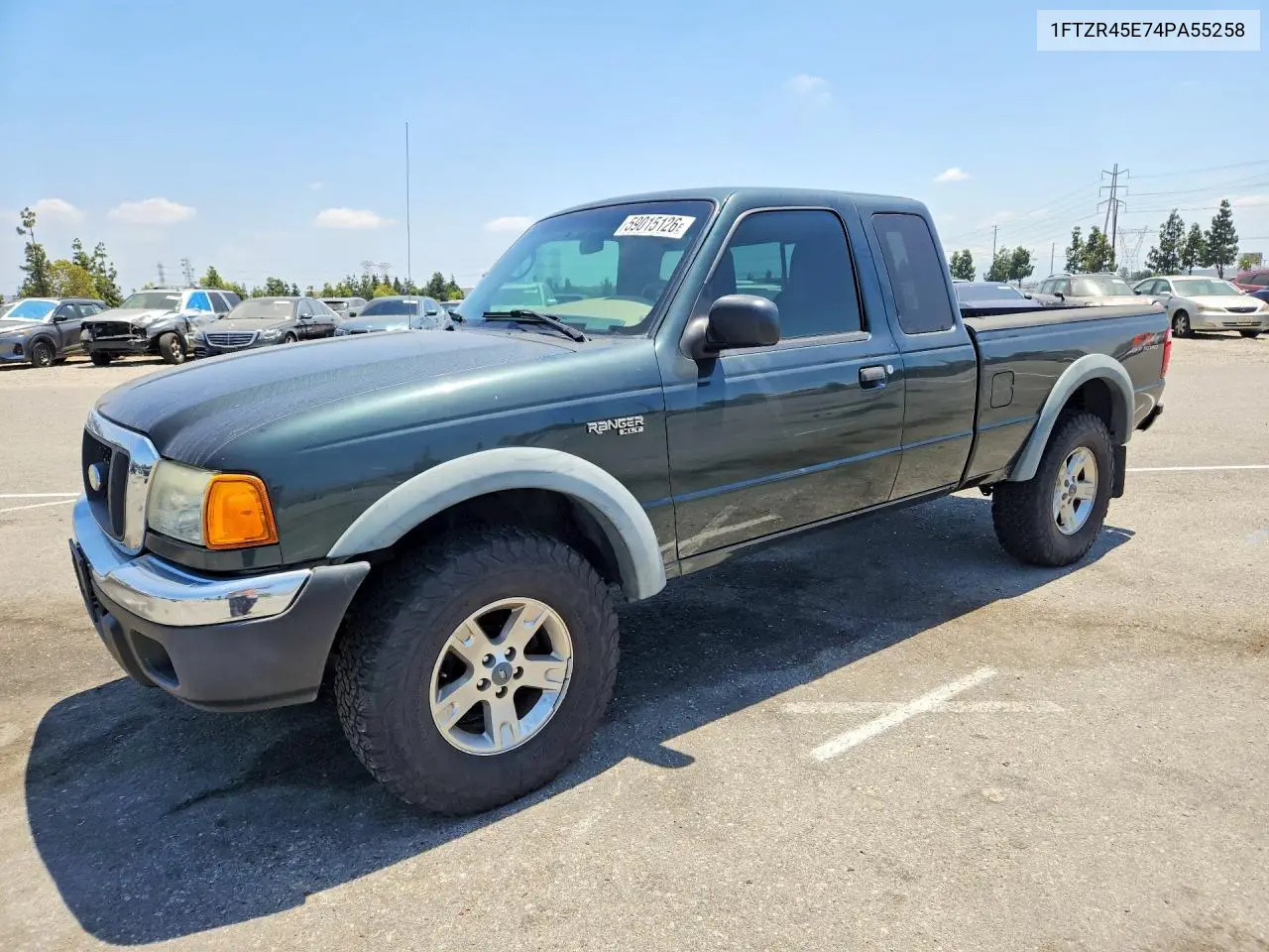 2004 Ford Ranger Super Cab VIN: 1FTZR45E74PA55258 Lot: 59015126