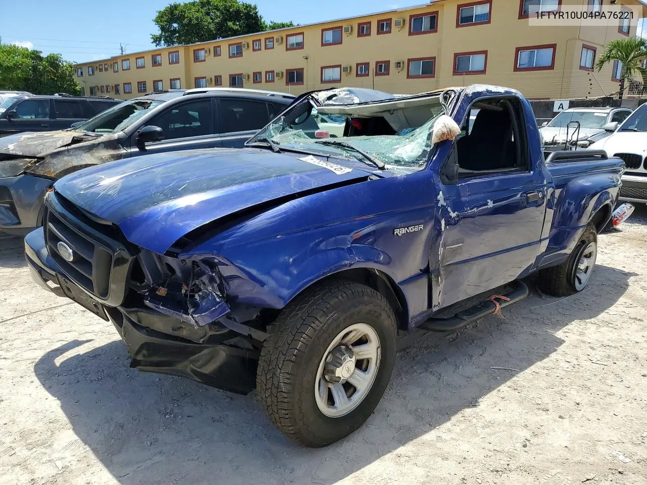 2004 Ford Ranger VIN: 1FTYR10U04PA76221 Lot: 61559026