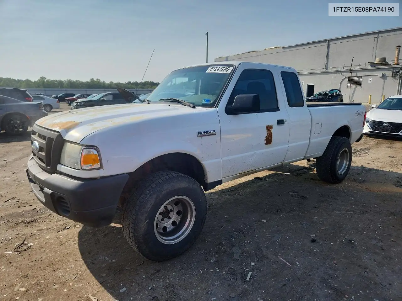 2008 Ford Ranger Super Cab VIN: 1FTZR15E08PA74190 Lot: 61243286