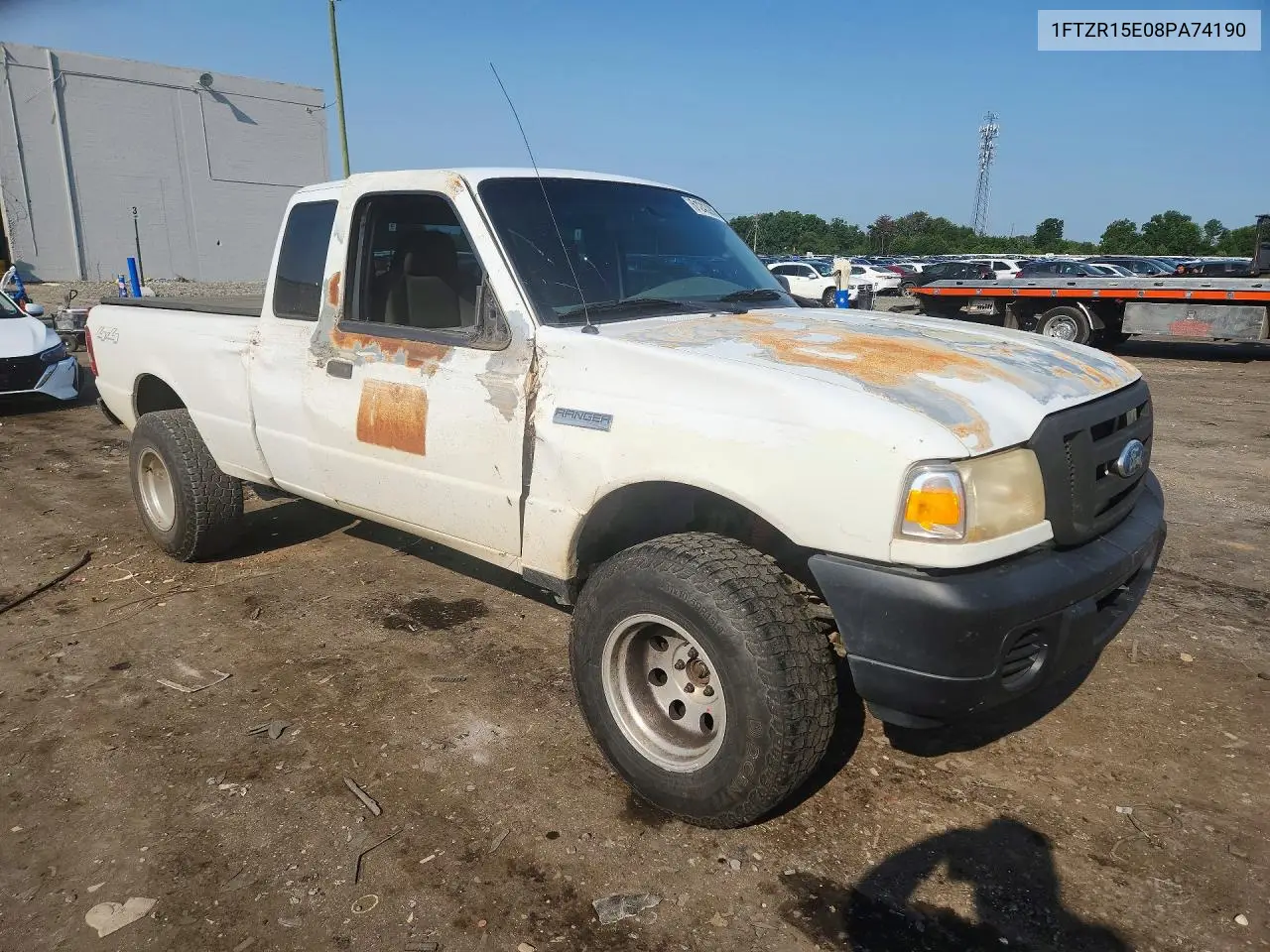 2008 Ford Ranger Super Cab VIN: 1FTZR15E08PA74190 Lot: 61243286