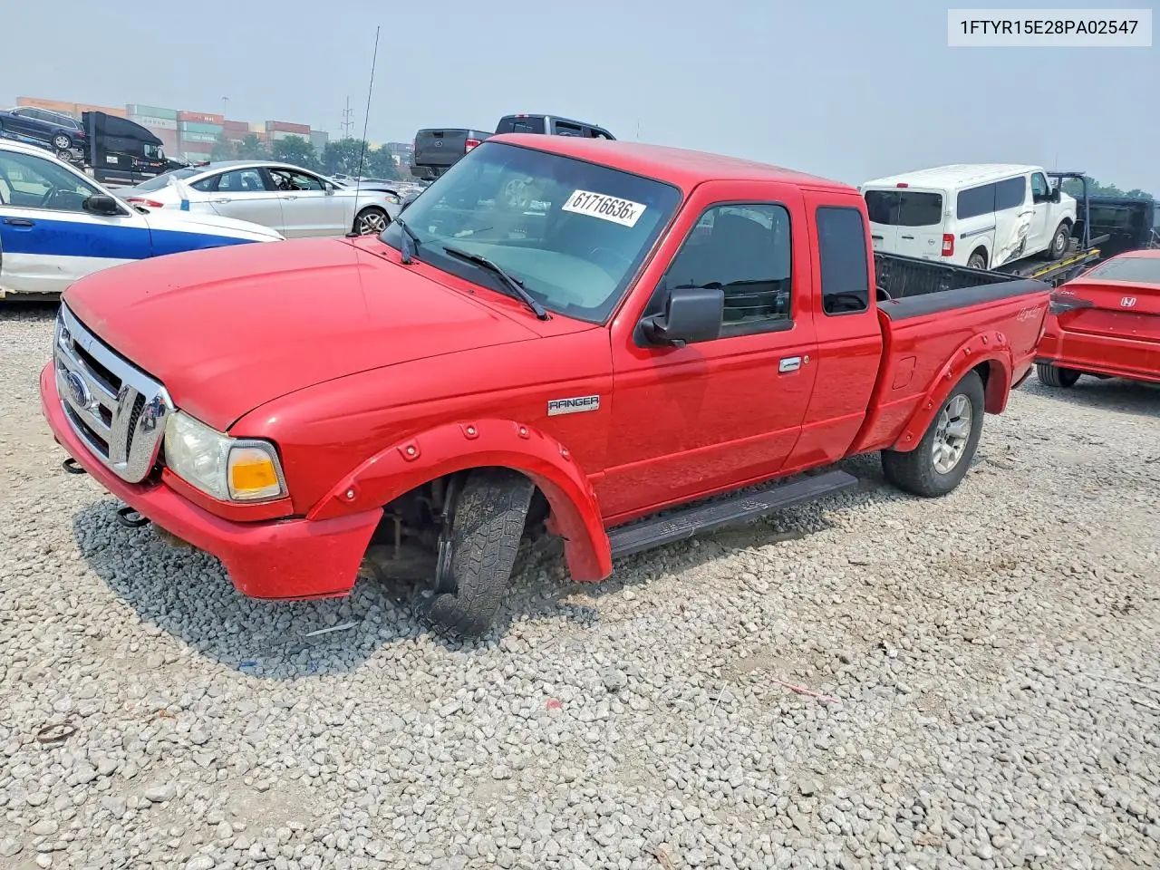 2008 Ford Ranger Super Cab VIN: 1FTYR15E28PA02547 Lot: 61716636