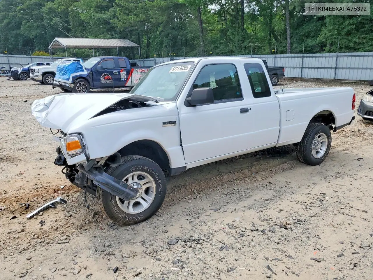 2010 Ford Ranger Super Cab VIN: 1FTKR4EEXAPA75372 Lot: 57113956