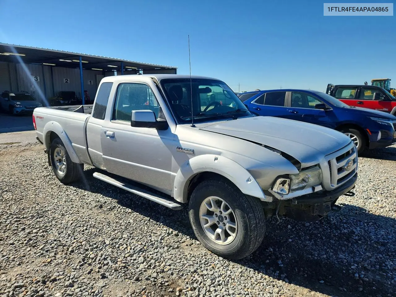 2010 Ford Ranger Super Cab VIN: 1FTLR4FE4APA04865 Lot: 59697276