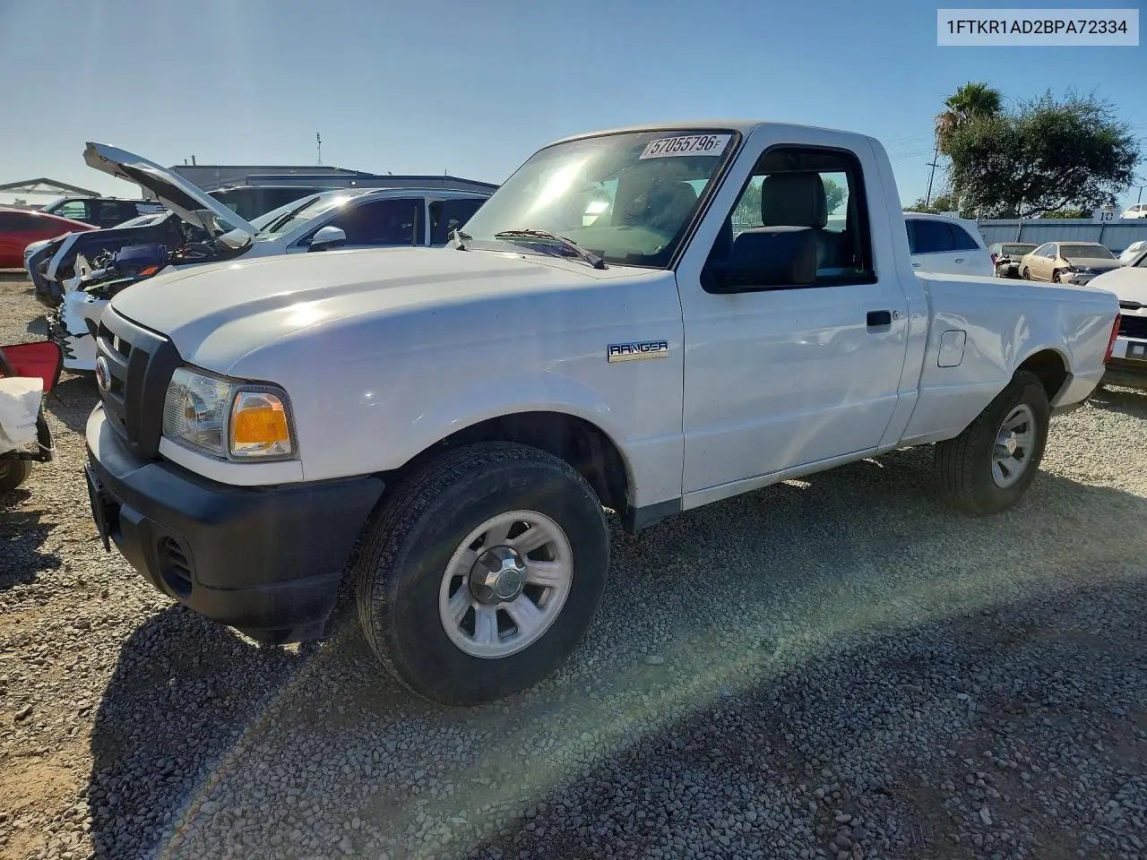 2011 Ford Ranger VIN: 1FTKR1AD2BPA72334 Lot: 57055796