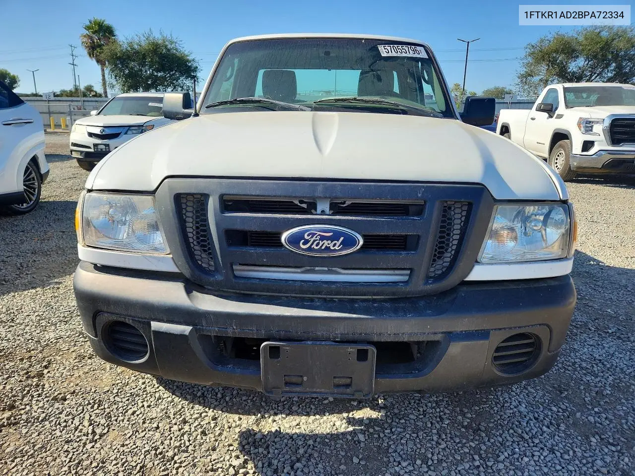 2011 Ford Ranger VIN: 1FTKR1AD2BPA72334 Lot: 57055796