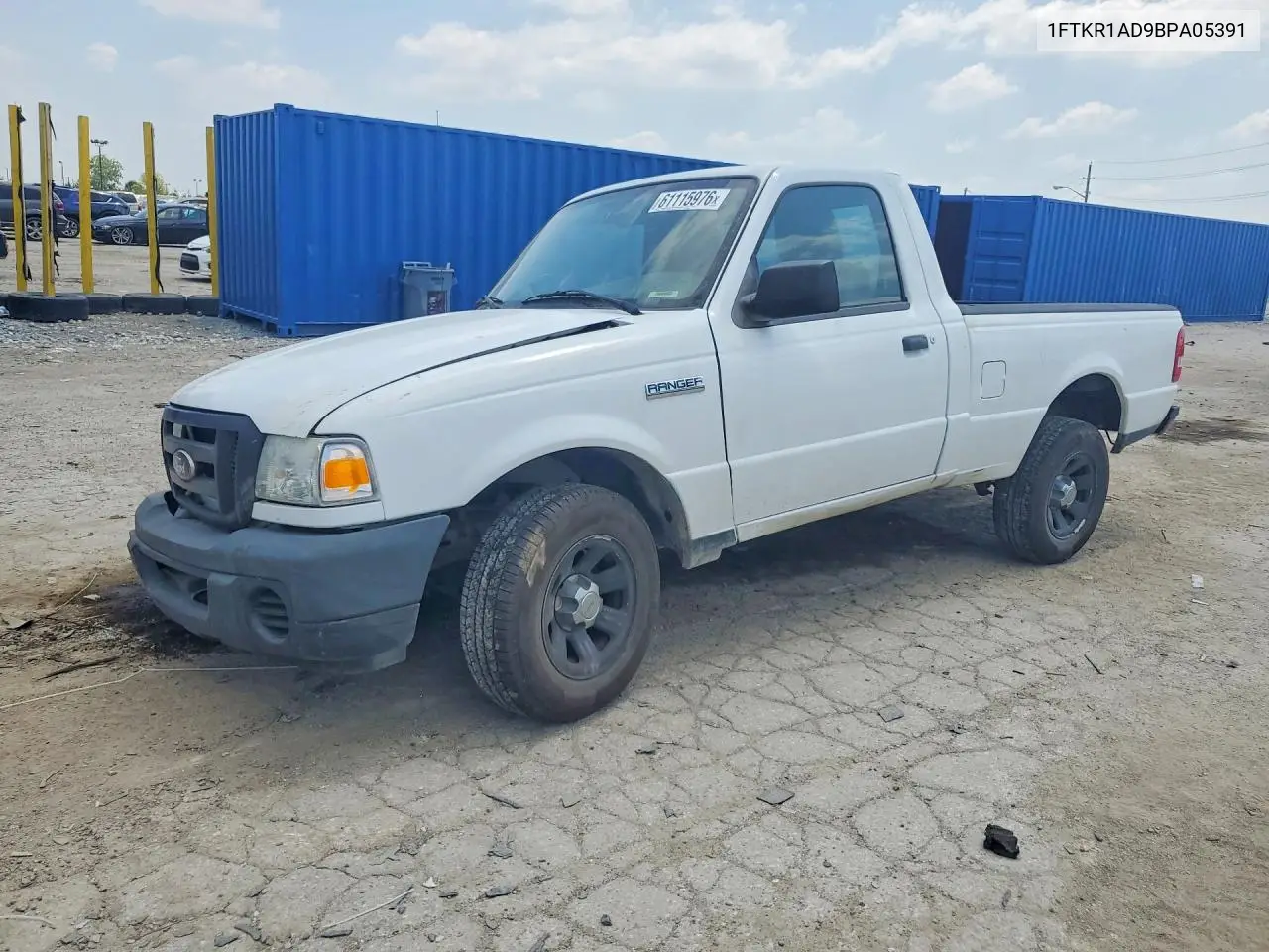 2011 Ford Ranger VIN: 1FTKR1AD9BPA05391 Lot: 61115976