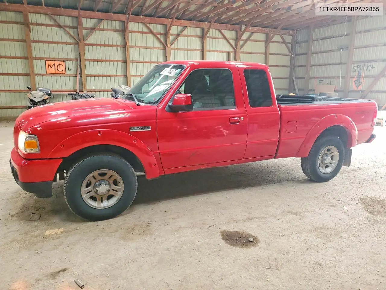 2011 Ford Ranger Super Cab VIN: 1FTKR4EE5BPA72865 Lot: 61384426
